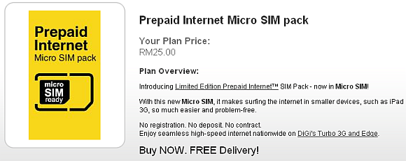 Digi Offers Prepaid Internet In Micro Sim Format Soyacincau Com