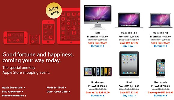 Apple Store Malaysia Offers 1 Day Only Cny Promo Soyacincau