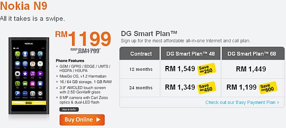 Nokia N9 Now Available On Digi Smart Plan Soyacincau
