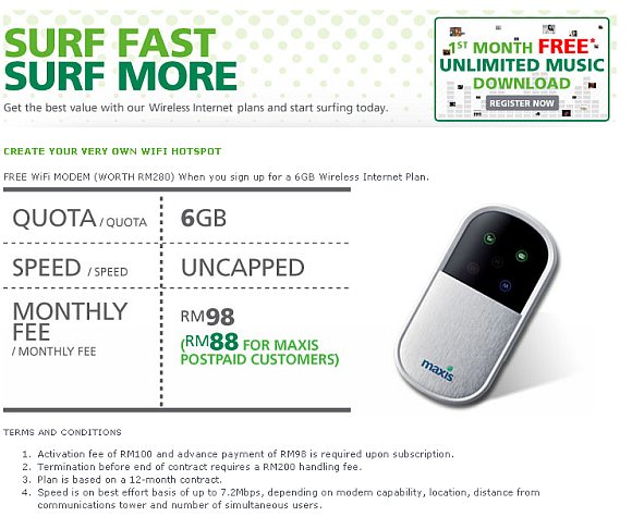 Maxis Offers Free Mifi With 6gb Broadband Plan Soyacincau