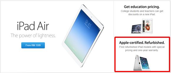 Apple To Sell Refurbished Ipads Online With Official Warranty In Malaysia Soyacincau