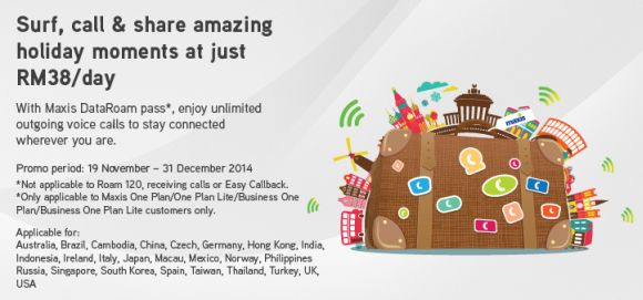 Maxis Offers Unlimited Data And Voice Calls While Roaming For Rm38 Day This Holiday Season Soyacincau Com