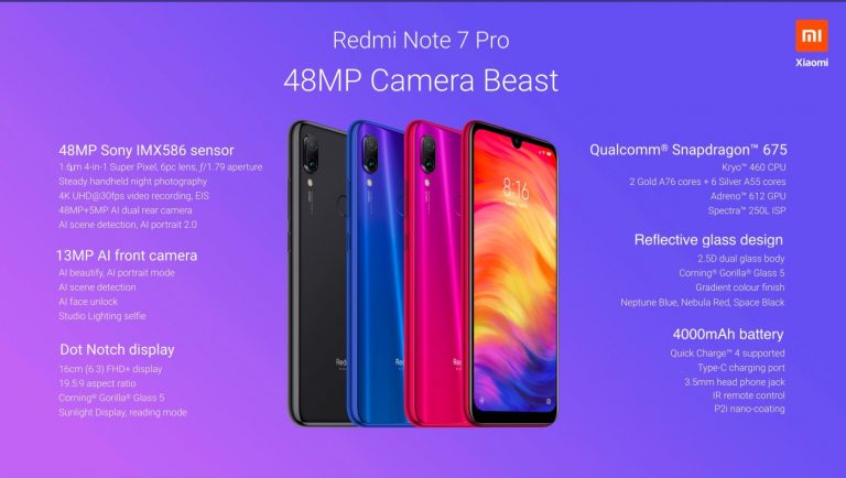 Xiaomi announces the Redmi Note 7 Pro with a more powerful