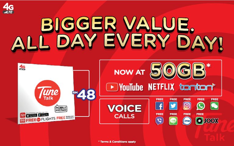 Tune Talk Now Offers Up To 40gb Of Free Video Streaming Data Soyacincau