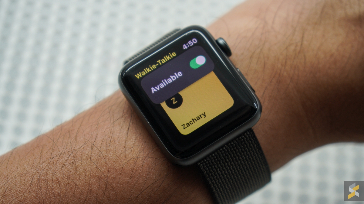 walkie talkie notification on apple watch