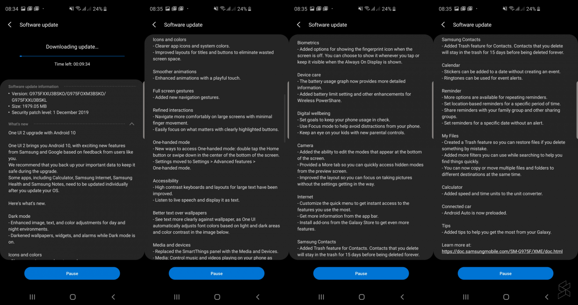 update samsung s10 android 11