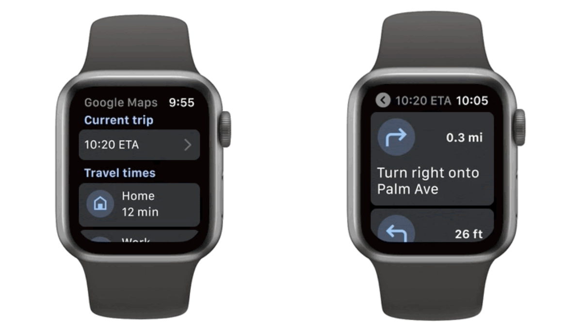 apple watch googlemap