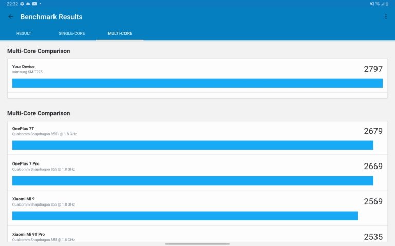 galaxy tab s6 geekbench
