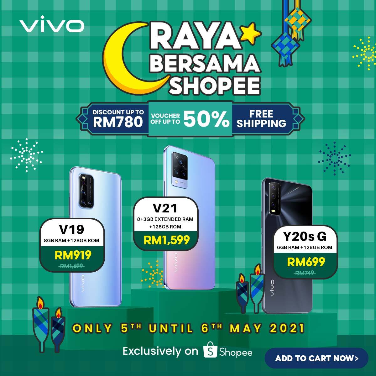 Deal: Vivo offers discounts up to RM780 during their Raya Shopee