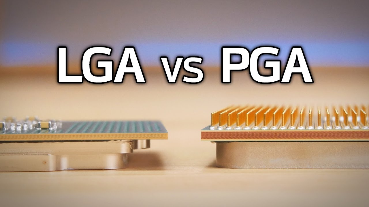 An LGA-type socket on the left, a PGA-type socket on the right. Image from Paul's Hardware