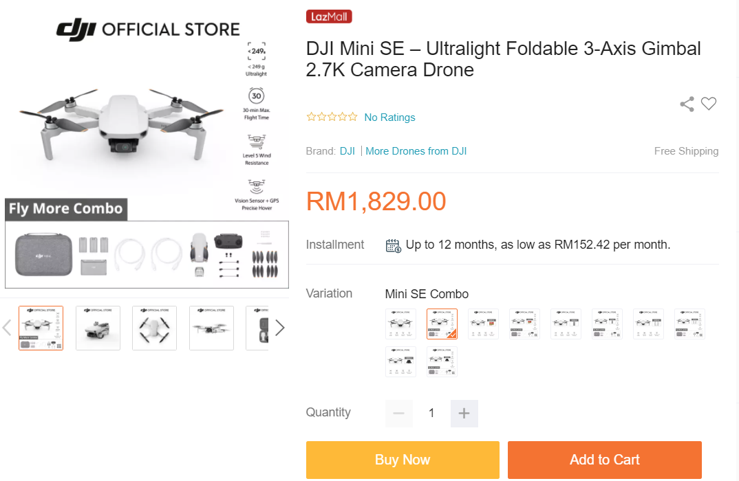 DJI Mini SE sales begin in Malaysia; what about worldwide launch?
