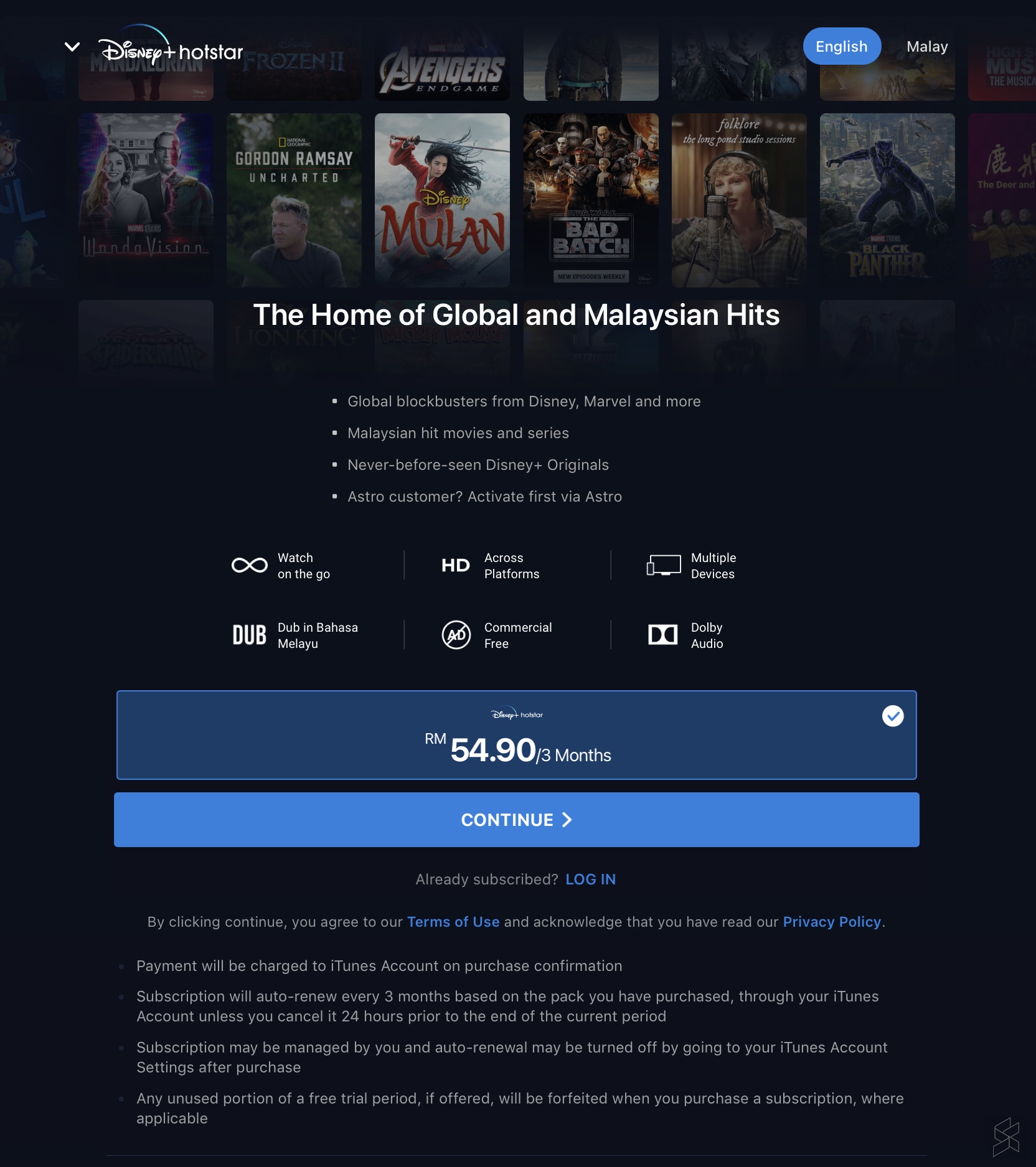 Disney plus hotstar malaysia price