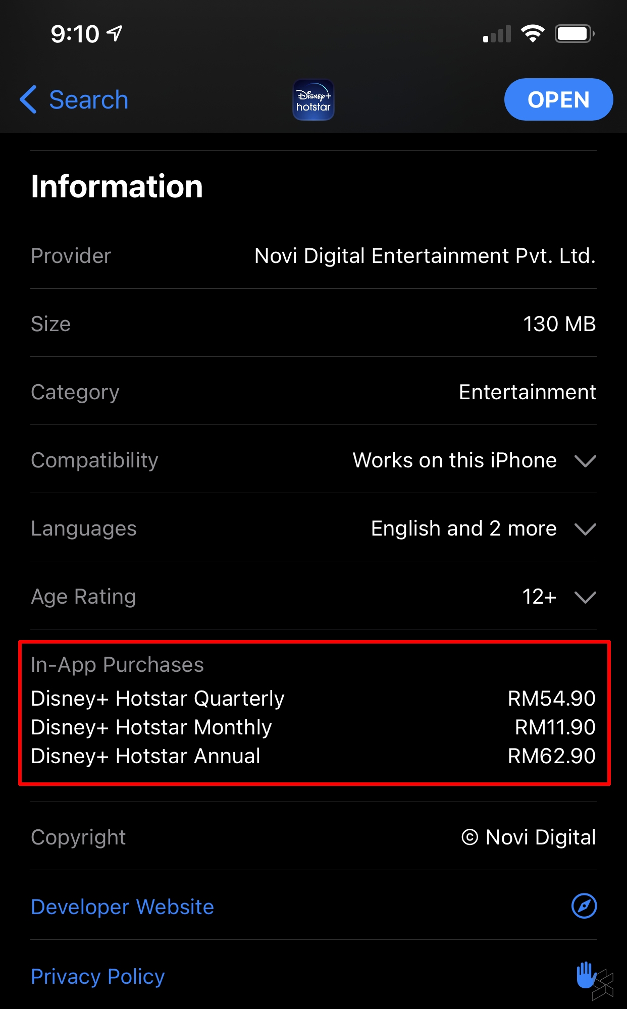 Malaysia hotstar Comparison: Disney+