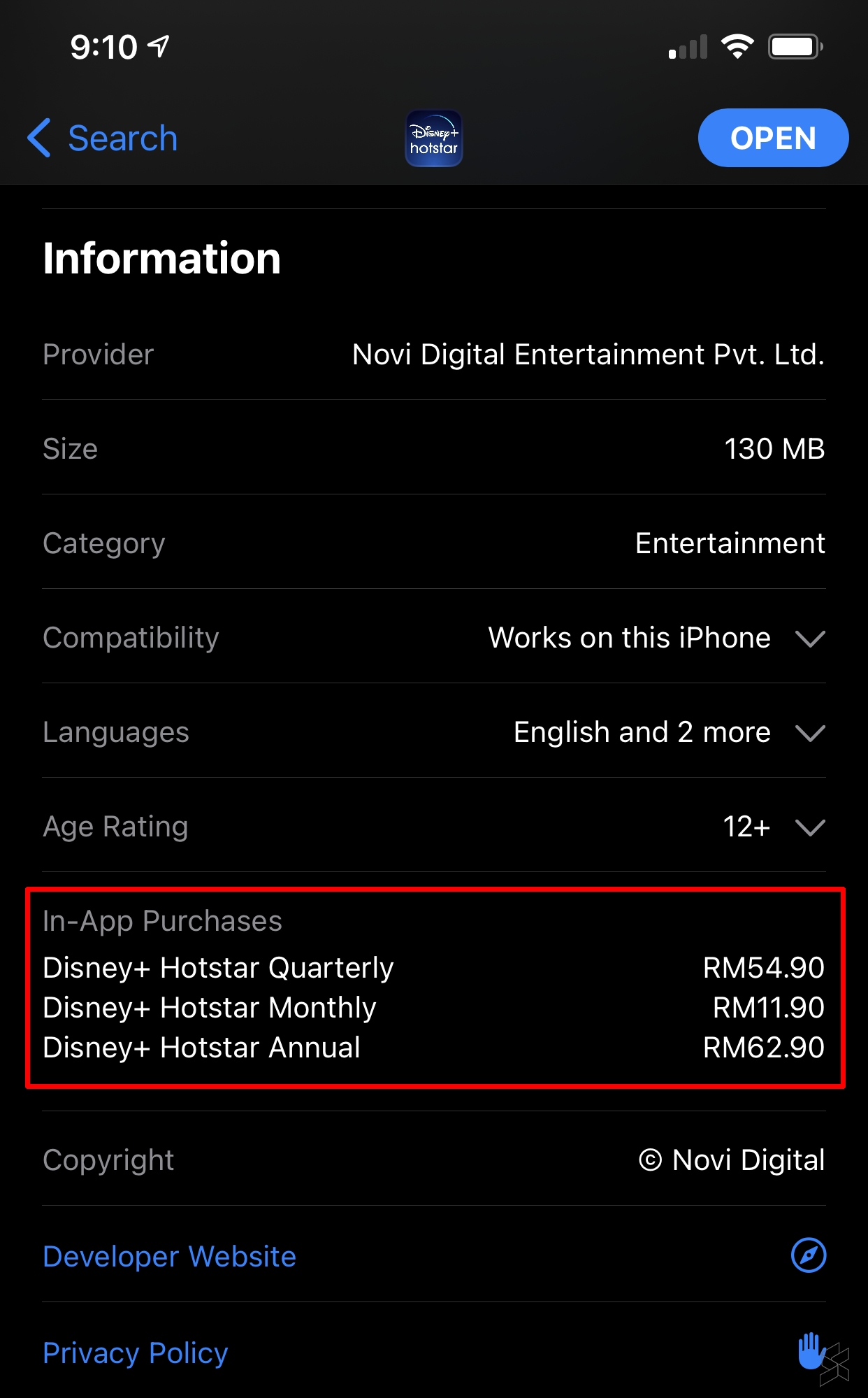 Disney hotstar price malaysia