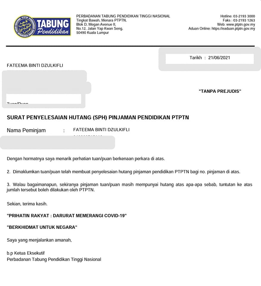 Online payment ptptn Apply online