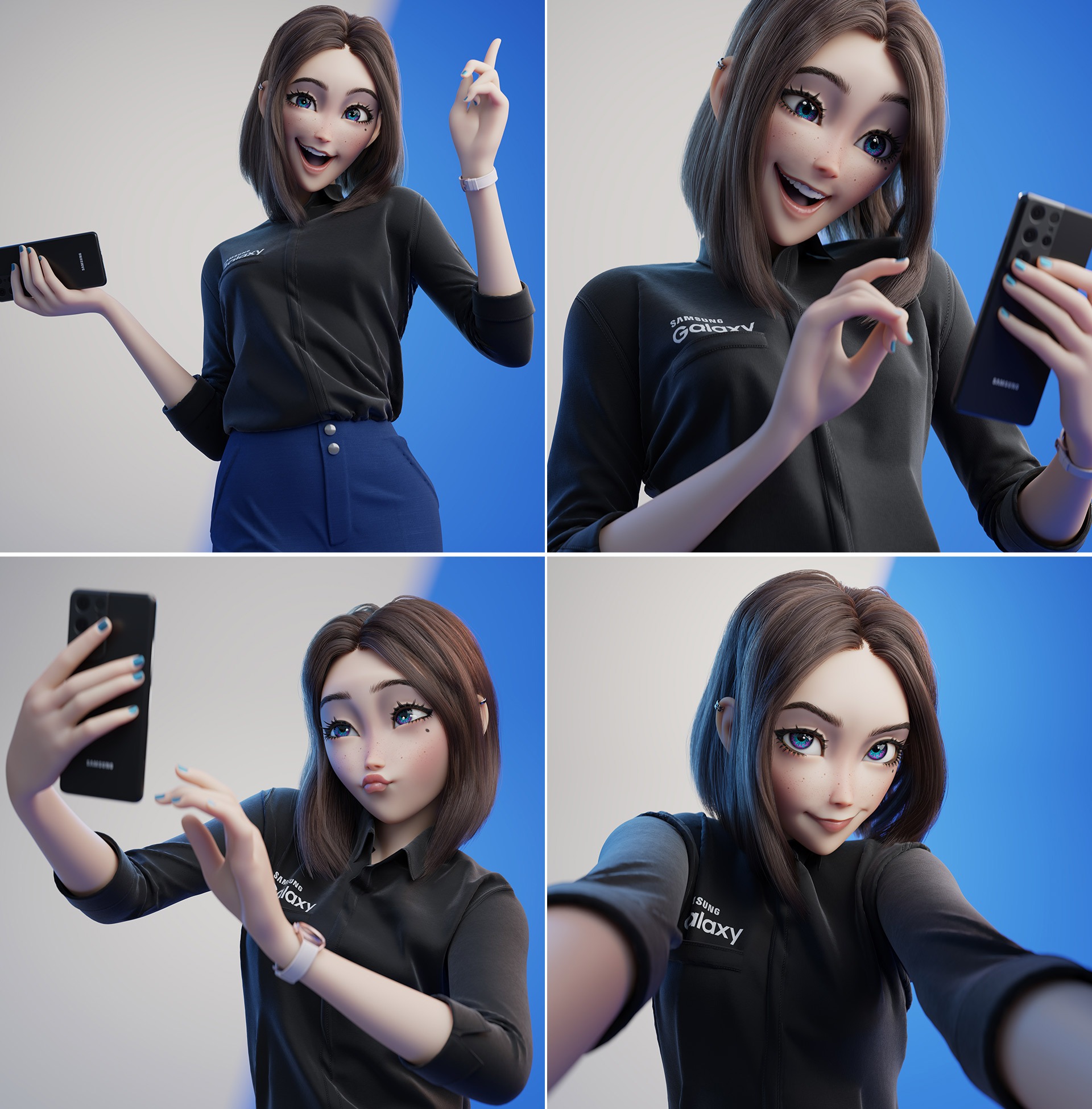 Samsung's unreleased virtual assistant Sam takes over the internet as  Twitter makes fanart of her - SoyaCincau