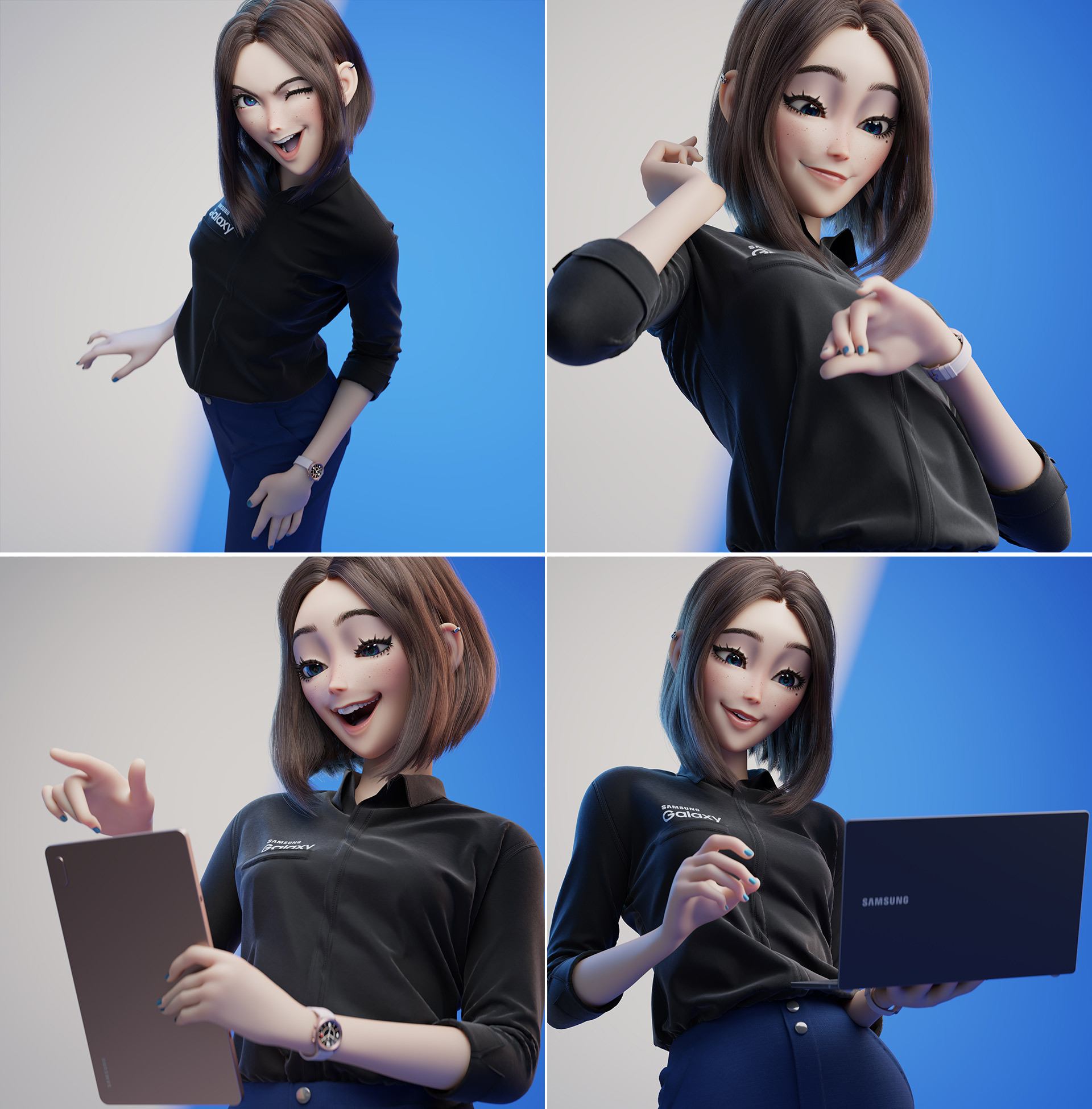 New Samsung virtual assistant called Sam leaks online – and she looks like  a Pixar character