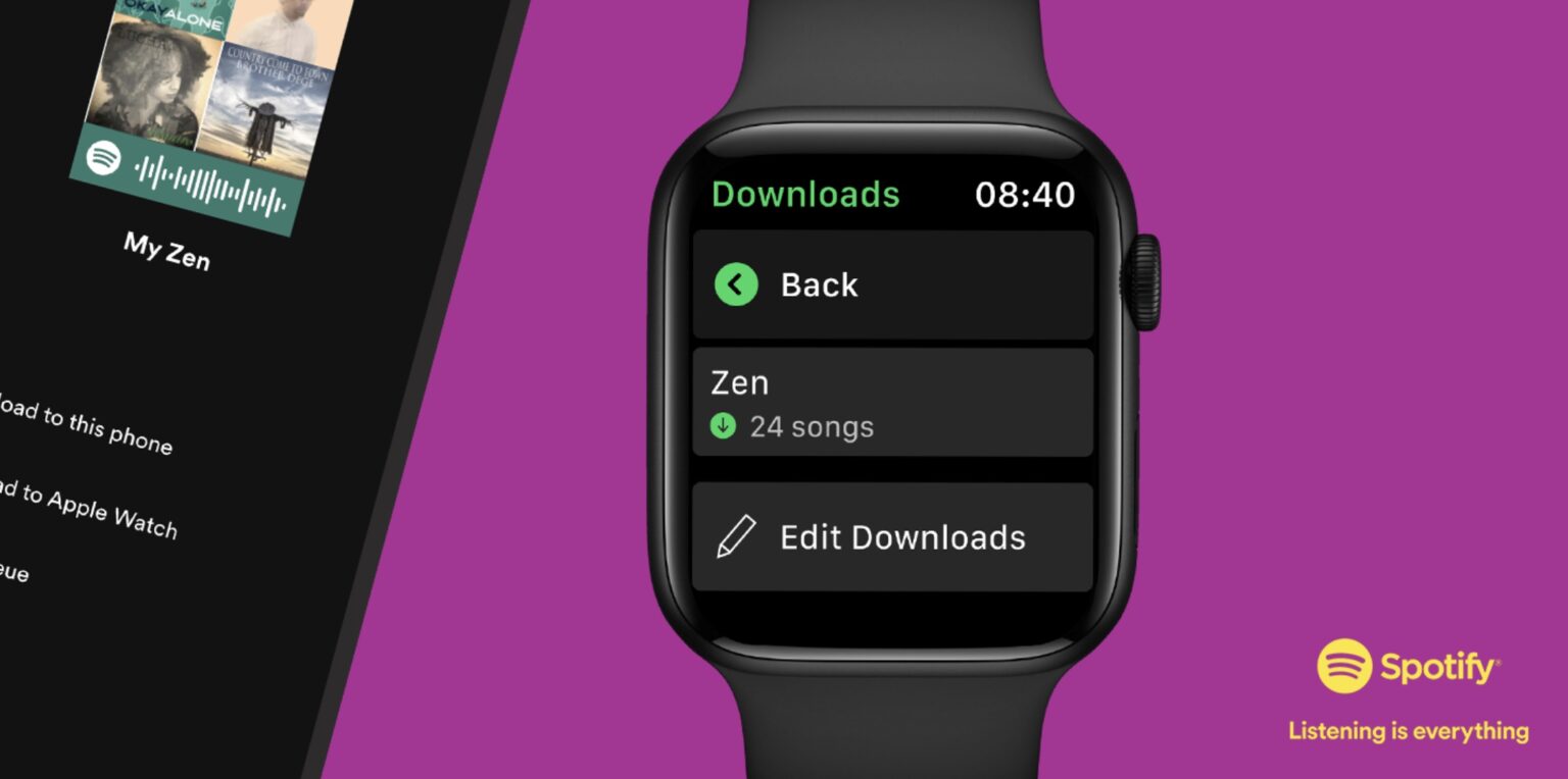 spotify download songs to apple watch