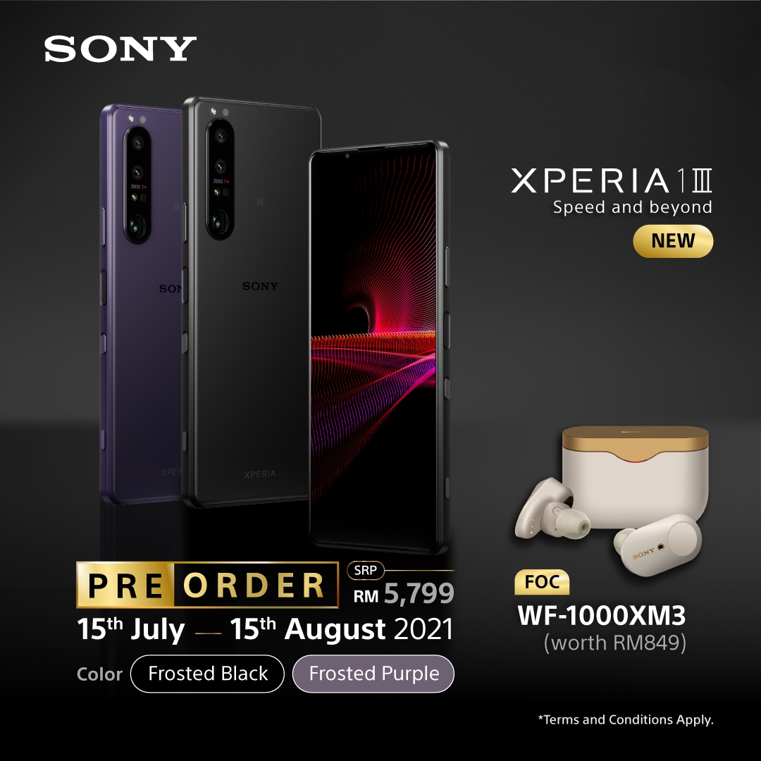 Sony Xperia 1 III now available for pre order in Malaysia priced