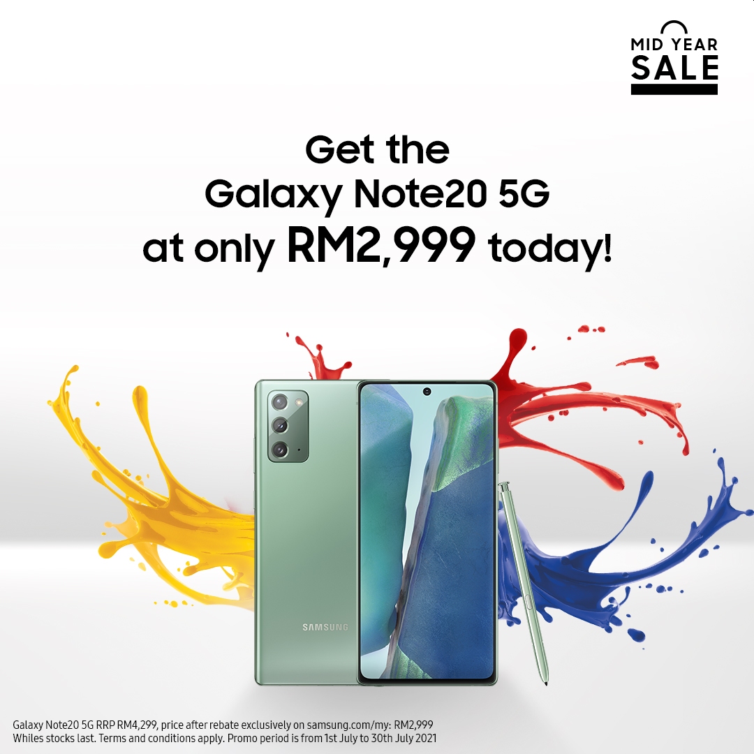 Samsung Galaxy Note 20 5G Malaysia RM2,999 promo