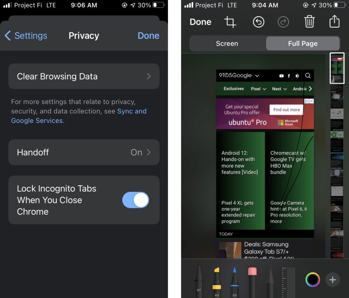 How to lock Chrome incognito tabs behind Face ID on iPhone