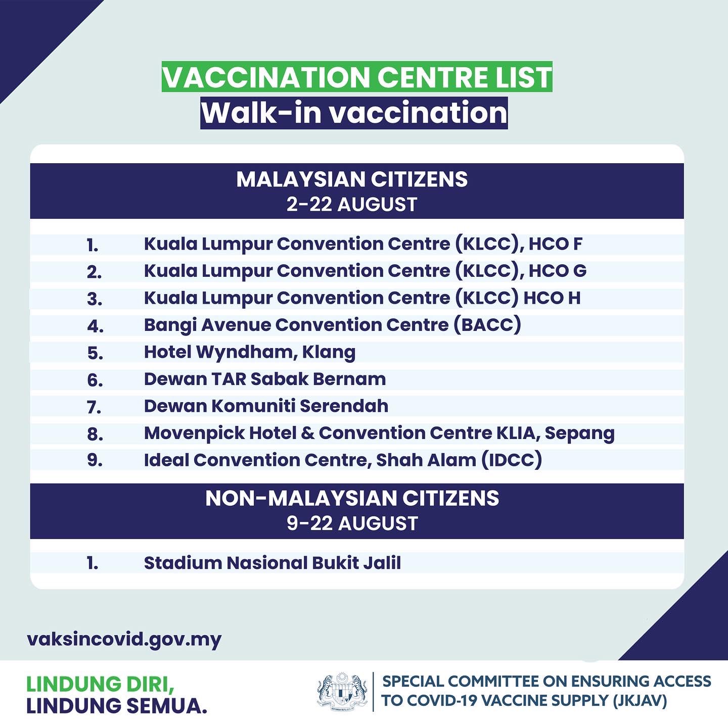 Kl convention centre vaccine