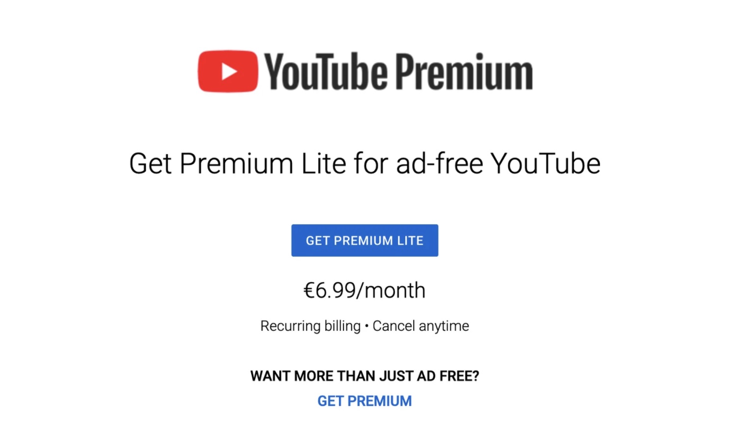 Youtube Tests Premium Lite Their Slightly Cheaper Subscription Alternative Soyacincau